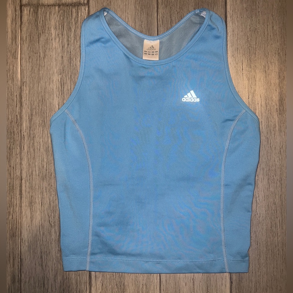 Adidas ClimaCOOL, Running Crop Tank, Size Large, with Sports Bra Top Women's